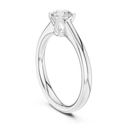 Round Lab Grown Diamond Solitaire Engagement Ring