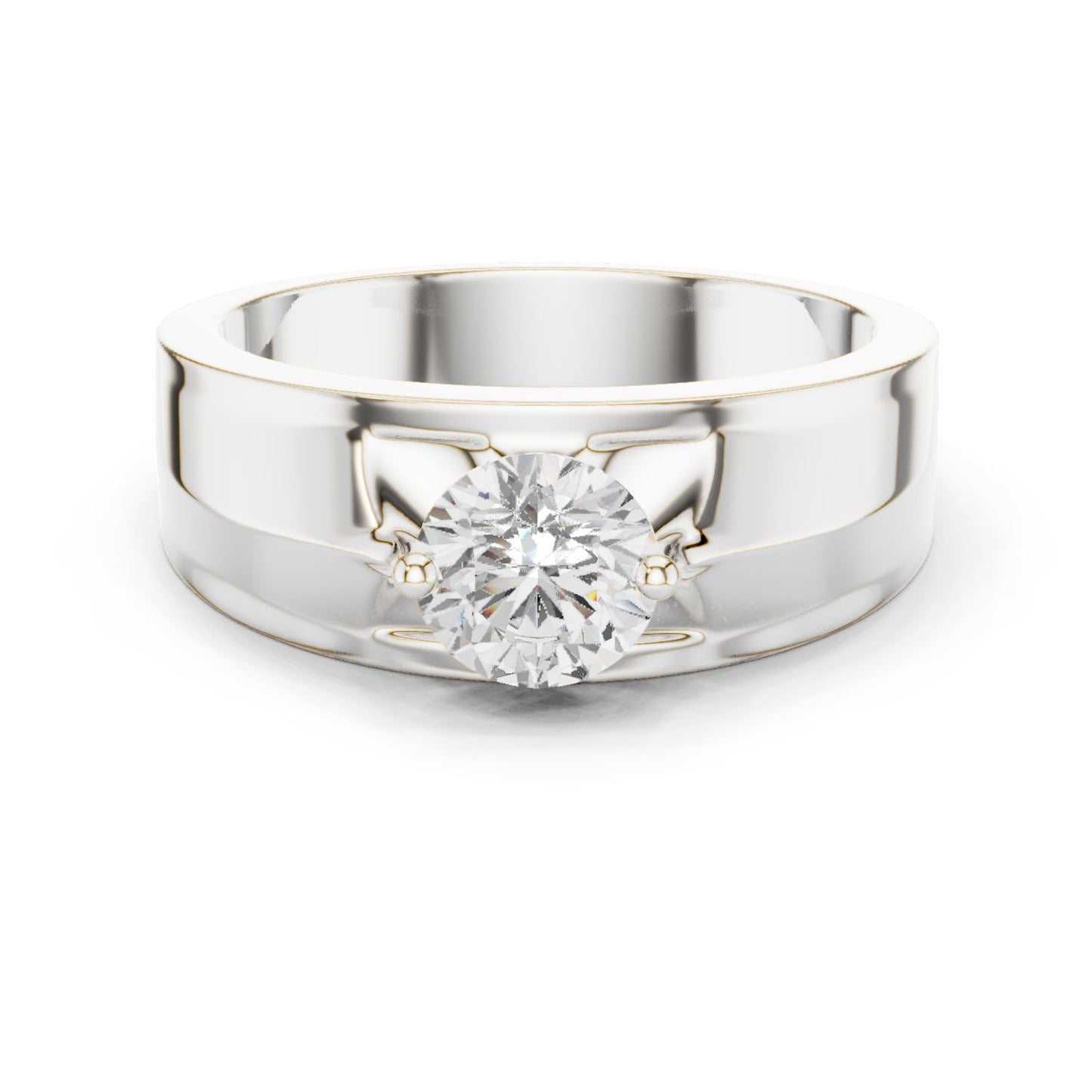 Men's Round Lab Grown Diamond Ring