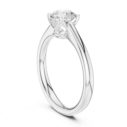 Round Lab Grown Diamond Solitaire Engagement Ring