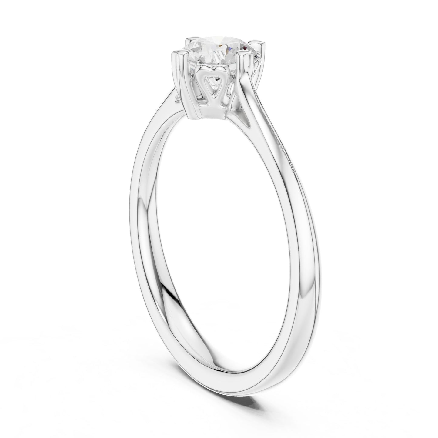Round Lab Grown Diamond Solitaire Engagement Ring