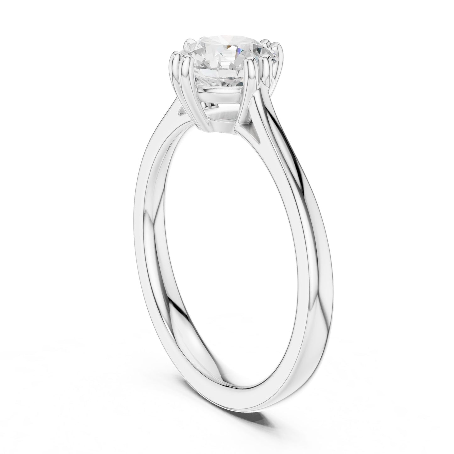 Round Lab Grown Diamond Solitaire Engagement Ring