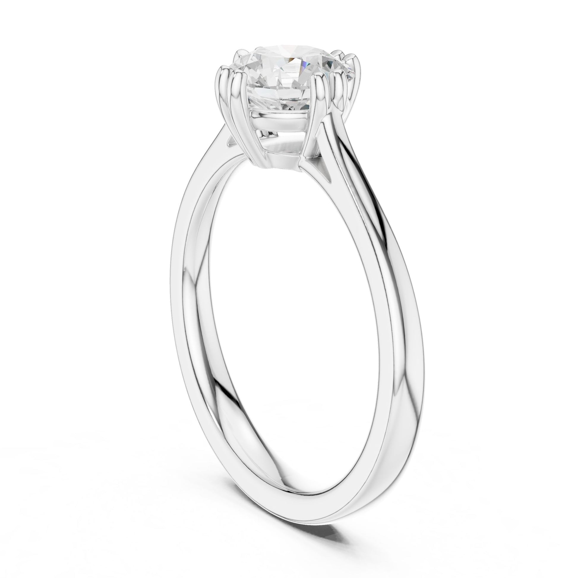 Round Lab Grown Diamond Solitaire Engagement Ring