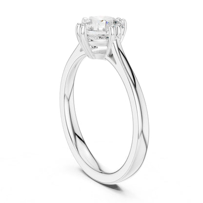 Round Lab Grown Diamond Solitaire Engagement Ring