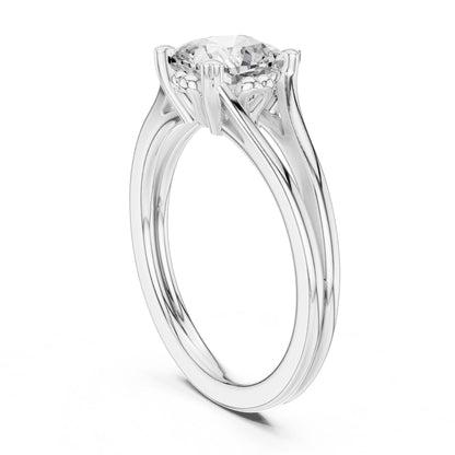 Round Lab Grown Diamond Solitaire Engagement Ring