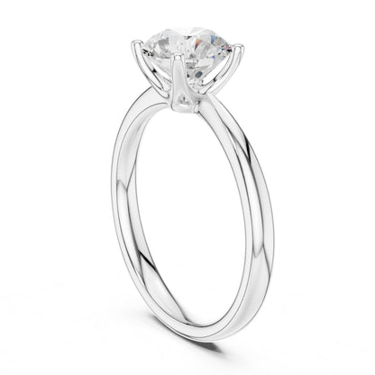 Round Lab Grown Diamond Solitaire Engagement Ring