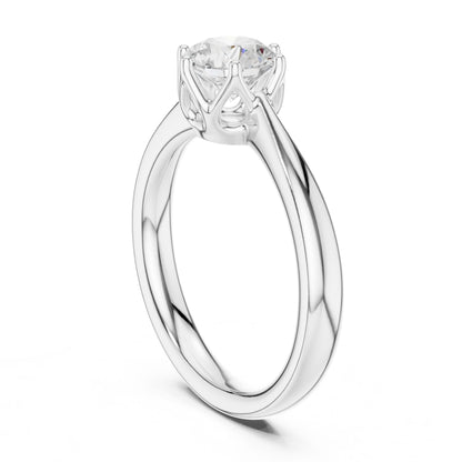 Round Lab Grown Diamond Solitaire Engagement Ring