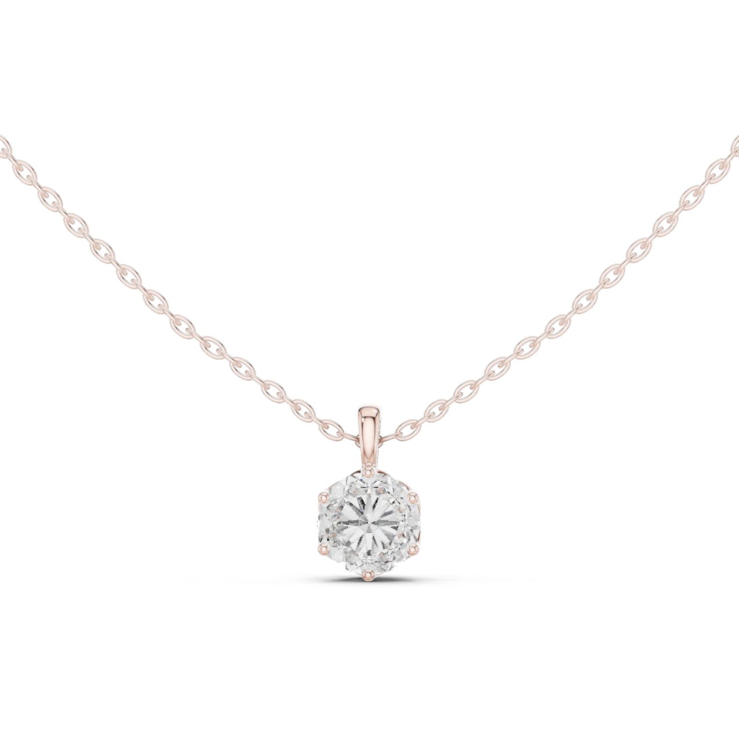Round Lab Grown Diamond Pendant