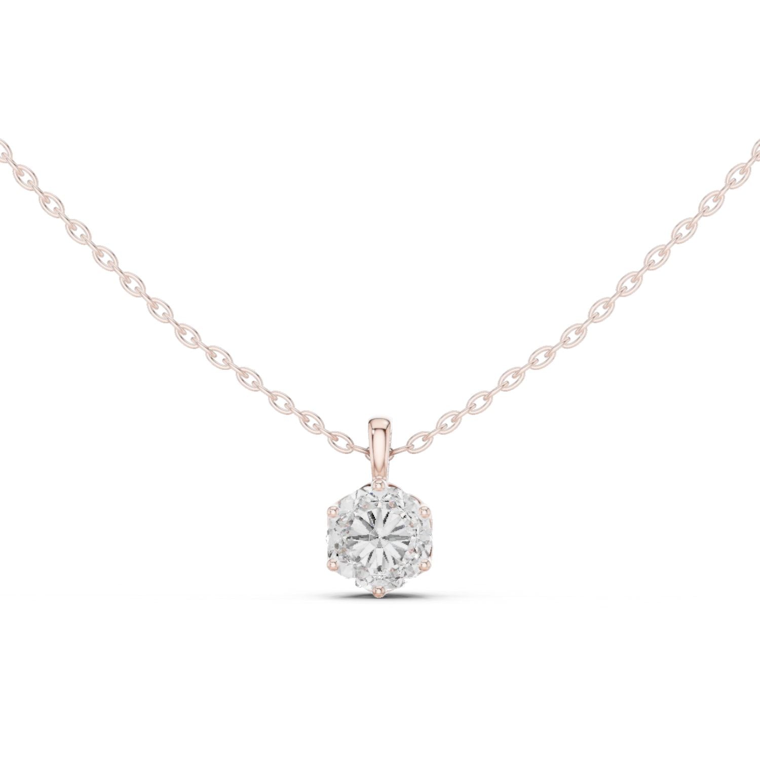 Round Lab Grown Diamond Pendant