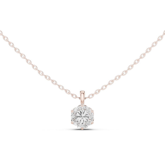 Round Lab Grown Diamond Pendant