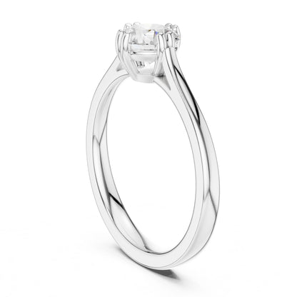 Round Lab Grown Diamond Solitaire Engagement Ring