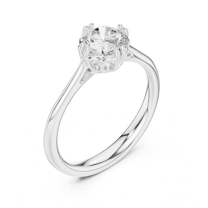 Round Lab Grown Diamond Solitaire Engagement Ring
