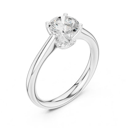 Round Lab Grown Diamond Solitaire Engagement Ring