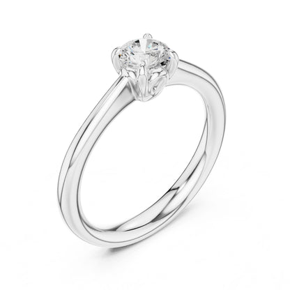 Round Lab Grown Diamond Solitaire Engagement Ring
