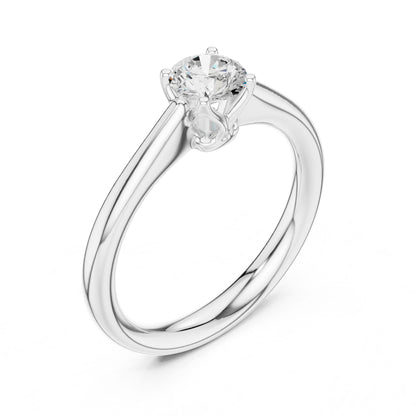 Round Lab Grown Diamond Solitaire Engagement Ring