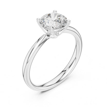 Round Lab Grown Diamond Solitaire Engagement Ring