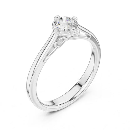 Round Lab Grown Diamond Solitaire Engagement Ring