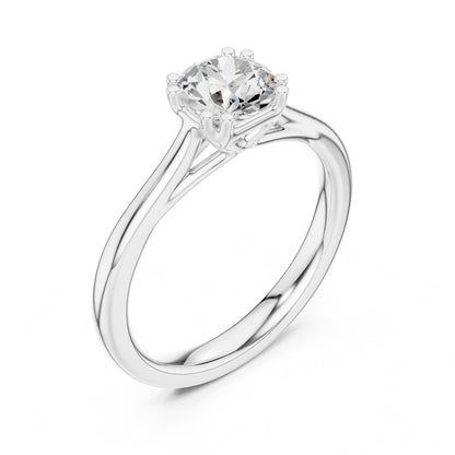 Round Lab Grown Diamond Solitaire Engagement Ring
