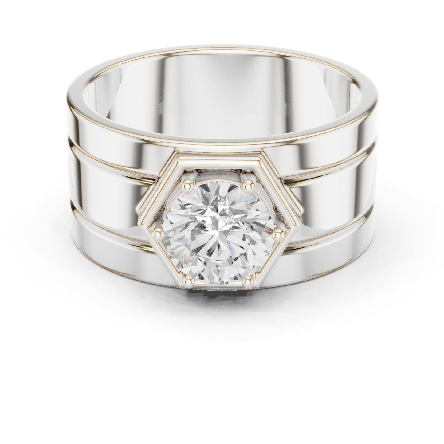 Men's Round Lab Grown Diamond Ring