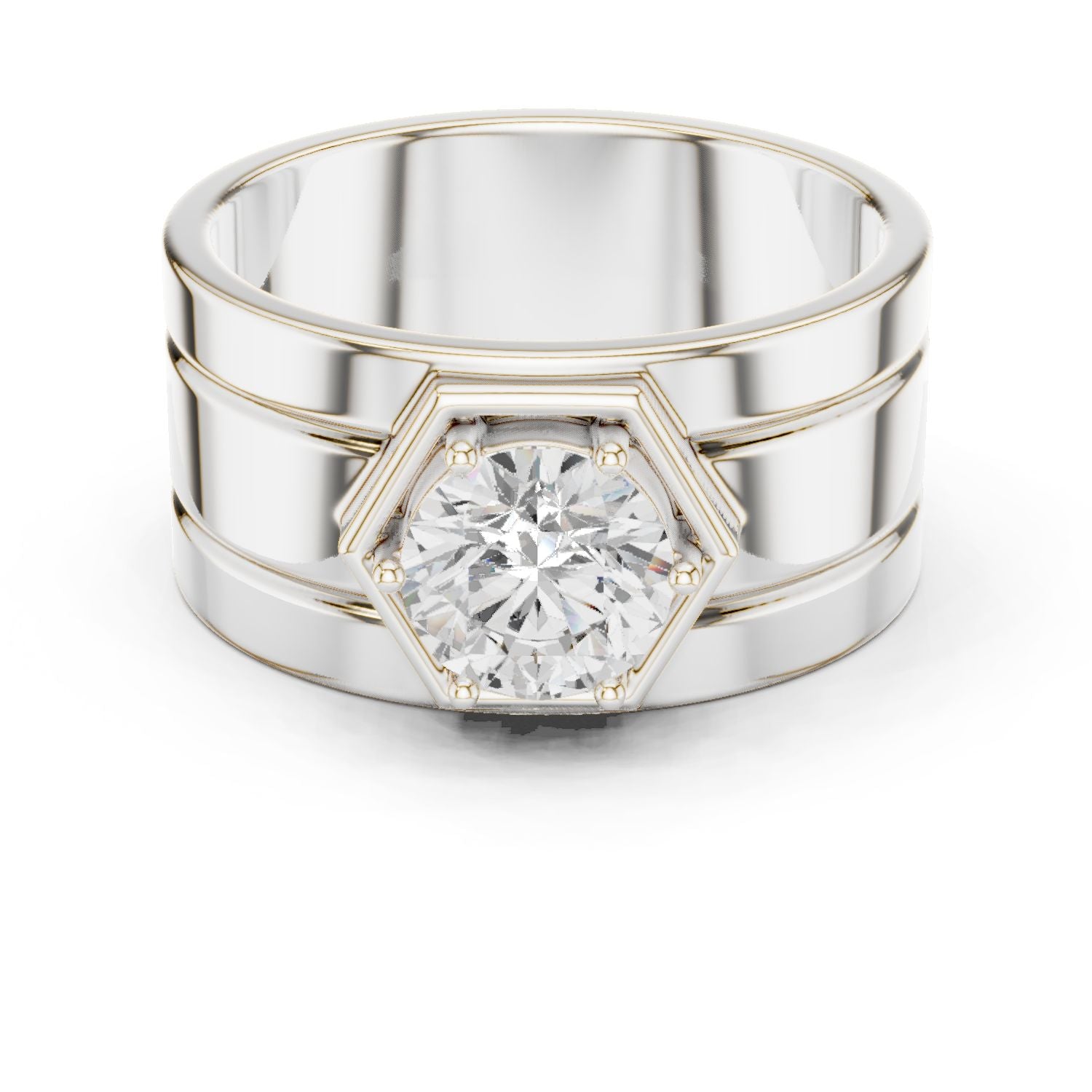 Men's Round Lab Grown Diamond Ring