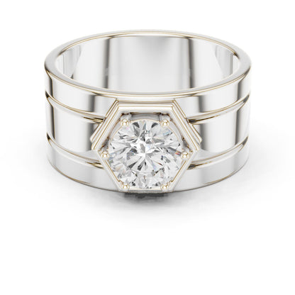 Men's Round Lab Grown Diamond Ring