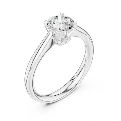 Round Lab Grown Diamond Solitaire Engagement Ring