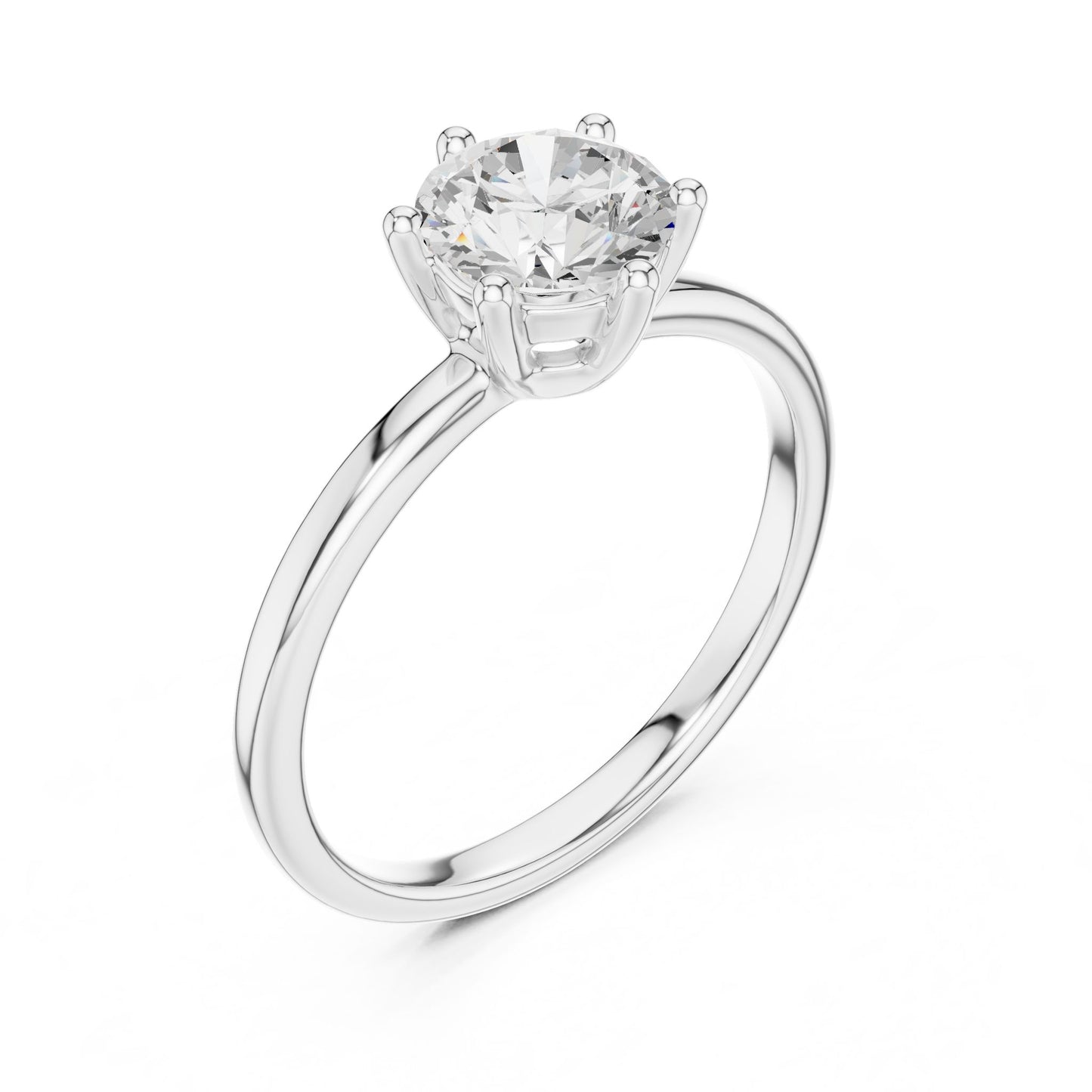 Women's Round Lab Grown Diamond Ring