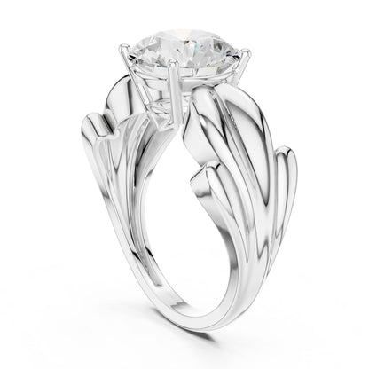Round Lab Grown Diamond Solitaire Engagement Ring
