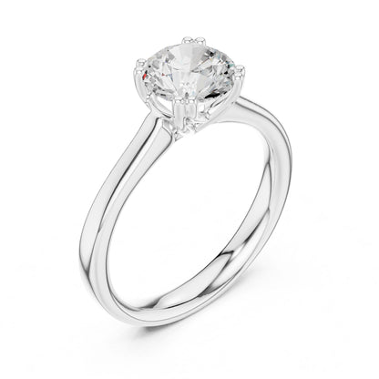 Round Lab Grown Diamond Solitaire Engagement Ring