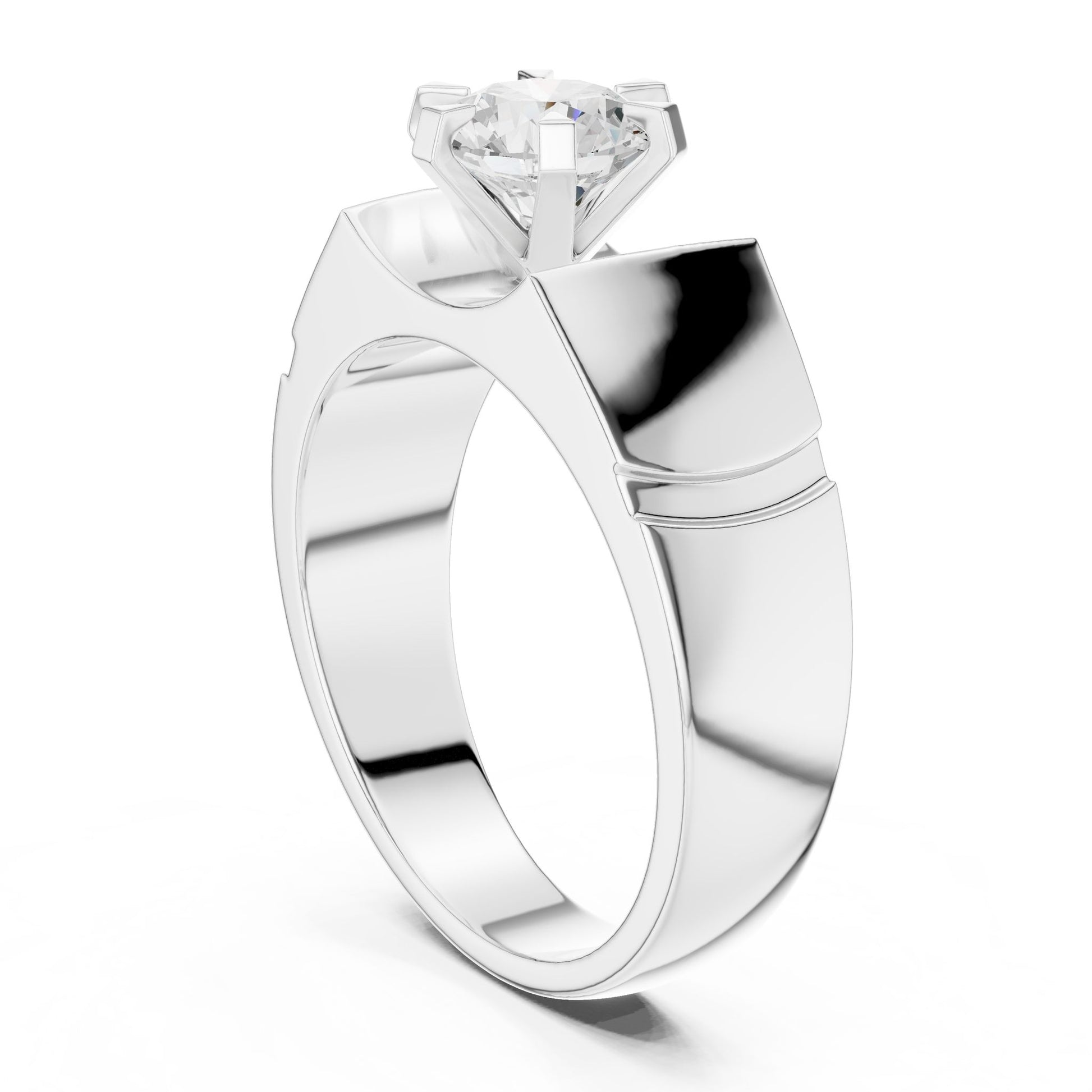 Men's Round Lab Grown Diamond Ring