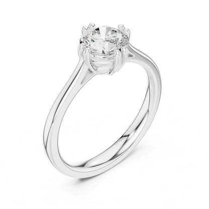Round Lab Grown Diamond Solitaire Engagement Ring