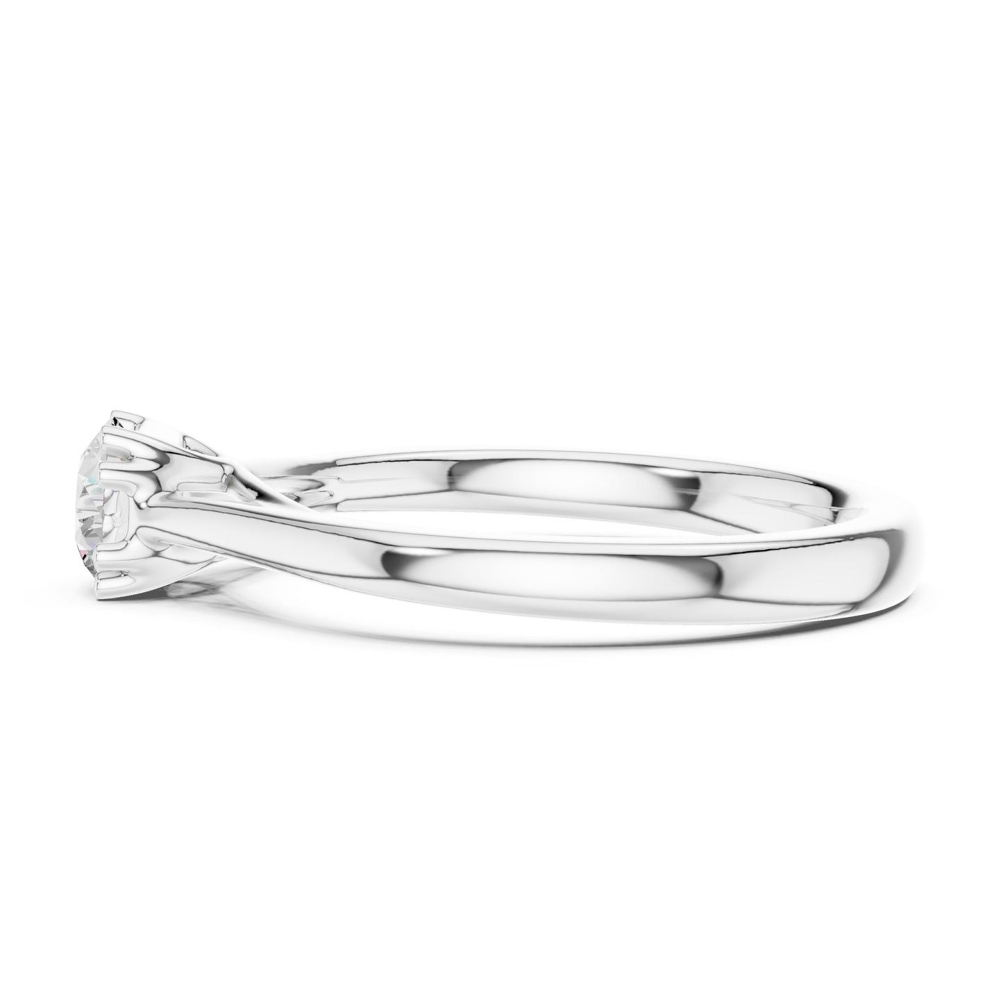 Round Lab Grown Diamond Solitaire Engagement Ring