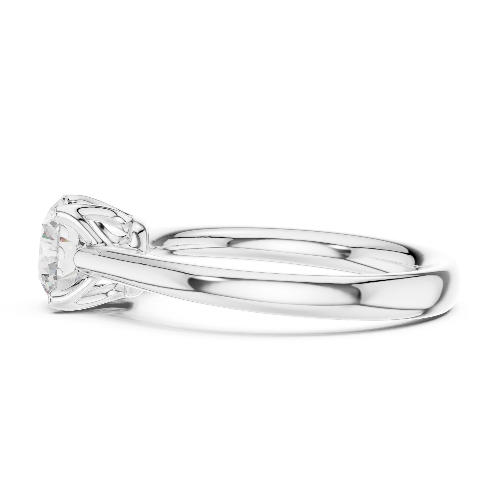 Round Lab Grown Diamond Solitaire Engagement Ring
