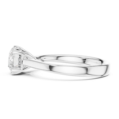 Round Lab Grown Diamond Solitaire Engagement Ring
