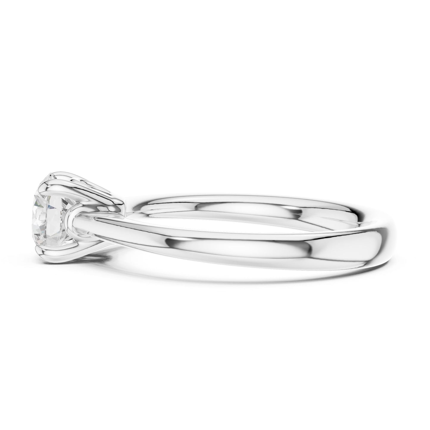 Round Lab Grown Diamond Solitaire Engagement Ring