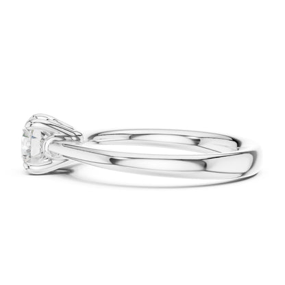 Round Lab Grown Diamond Solitaire Engagement Ring