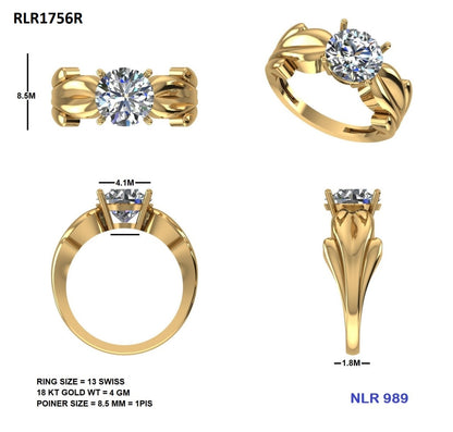 Round Lab Grown Diamond Solitaire Engagement Ring