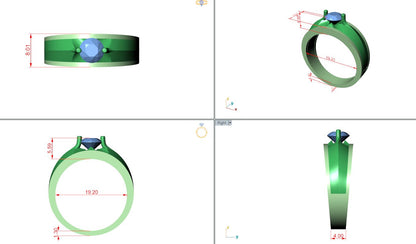 Men's Round Lab Grown Diamond Ring