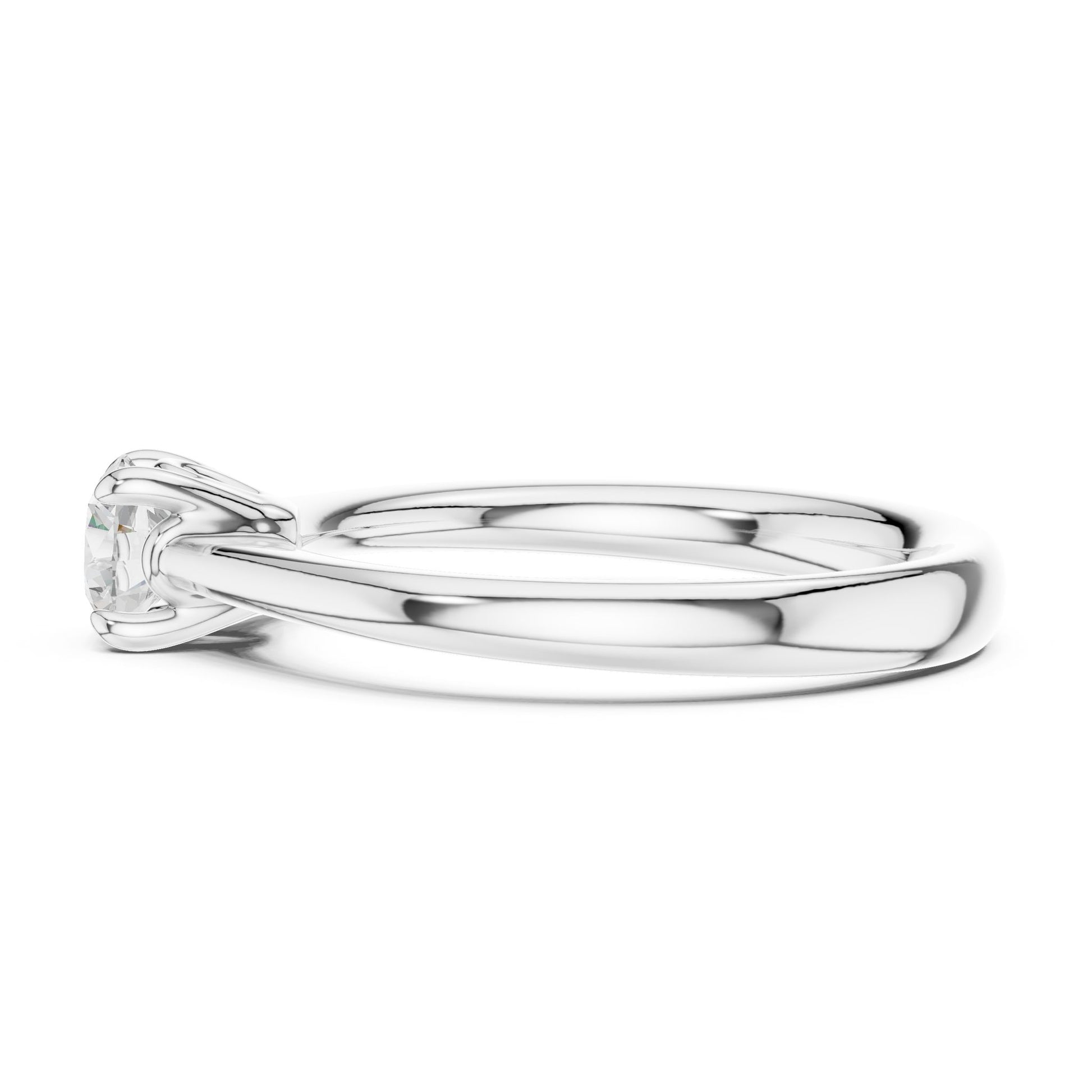Round Lab Grown Diamond Solitaire Engagement Ring