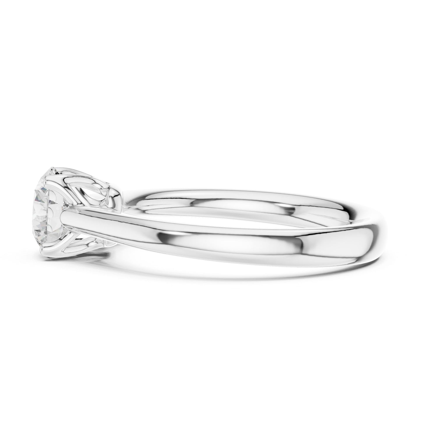 Round Lab Grown Diamond Solitaire Engagement Ring