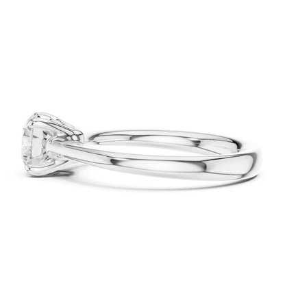 Round Lab Grown Diamond Solitaire Engagement Ring
