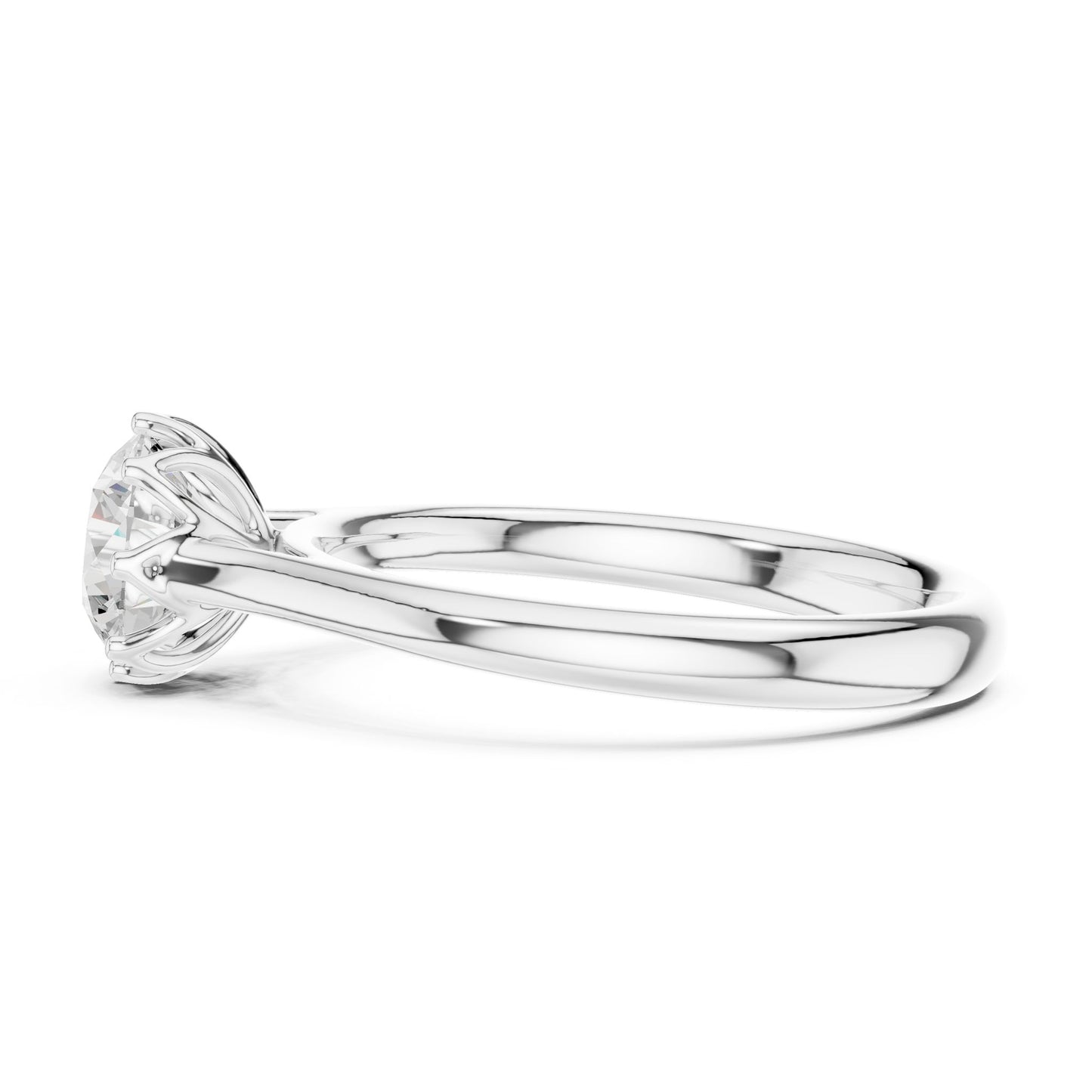 Round Lab Grown Diamond Solitaire Engagement Ring