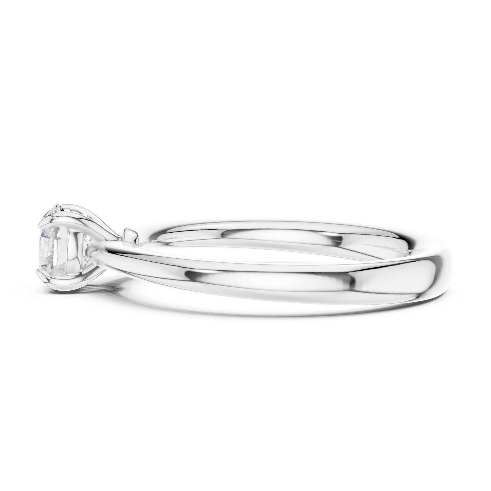 Round Lab Grown Diamond Solitaire Engagement Ring