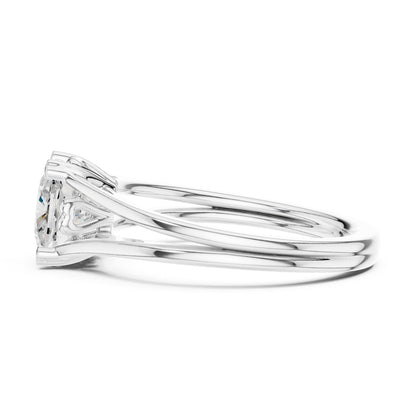 Round Lab Grown Diamond Solitaire Engagement Ring