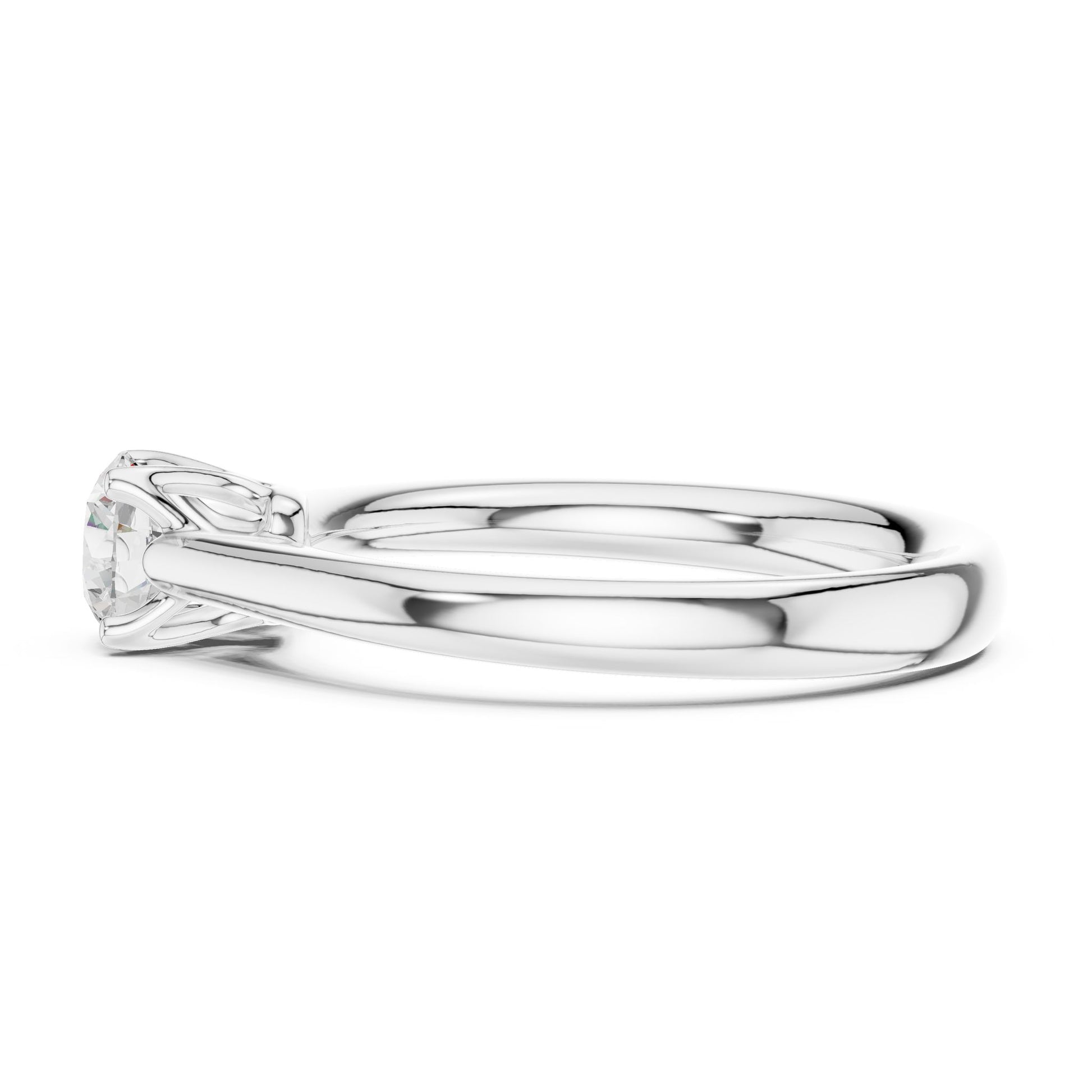 Round Lab Grown Diamond Solitaire Engagement Ring