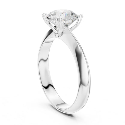 Round Lab Grown Diamond Solitaire Engagement Ring