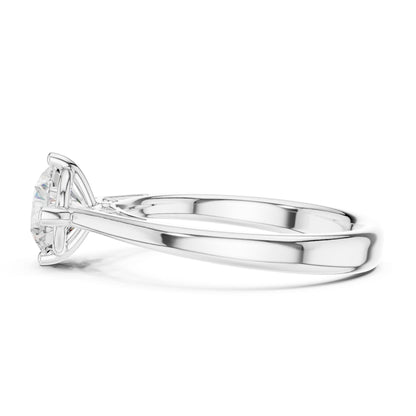 Round Lab Grown Diamond Solitaire Engagement Ring