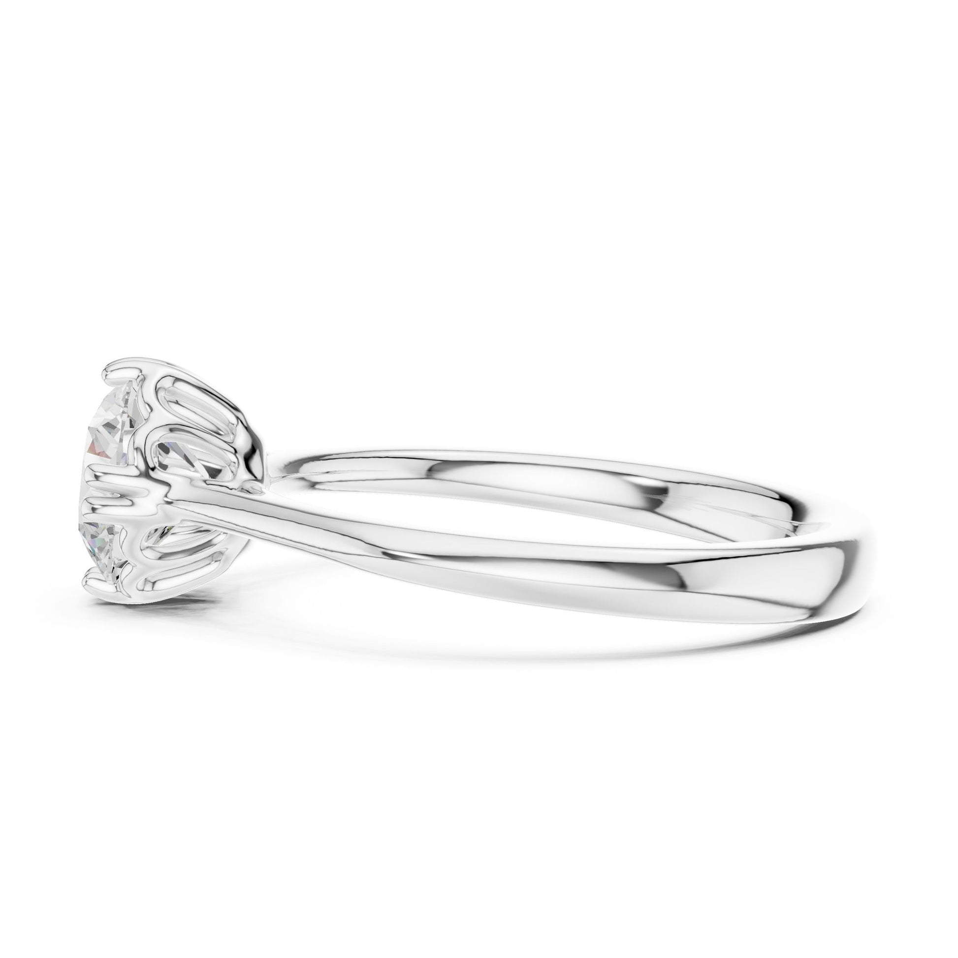 Round Lab Grown Diamond Solitaire Engagement Ring