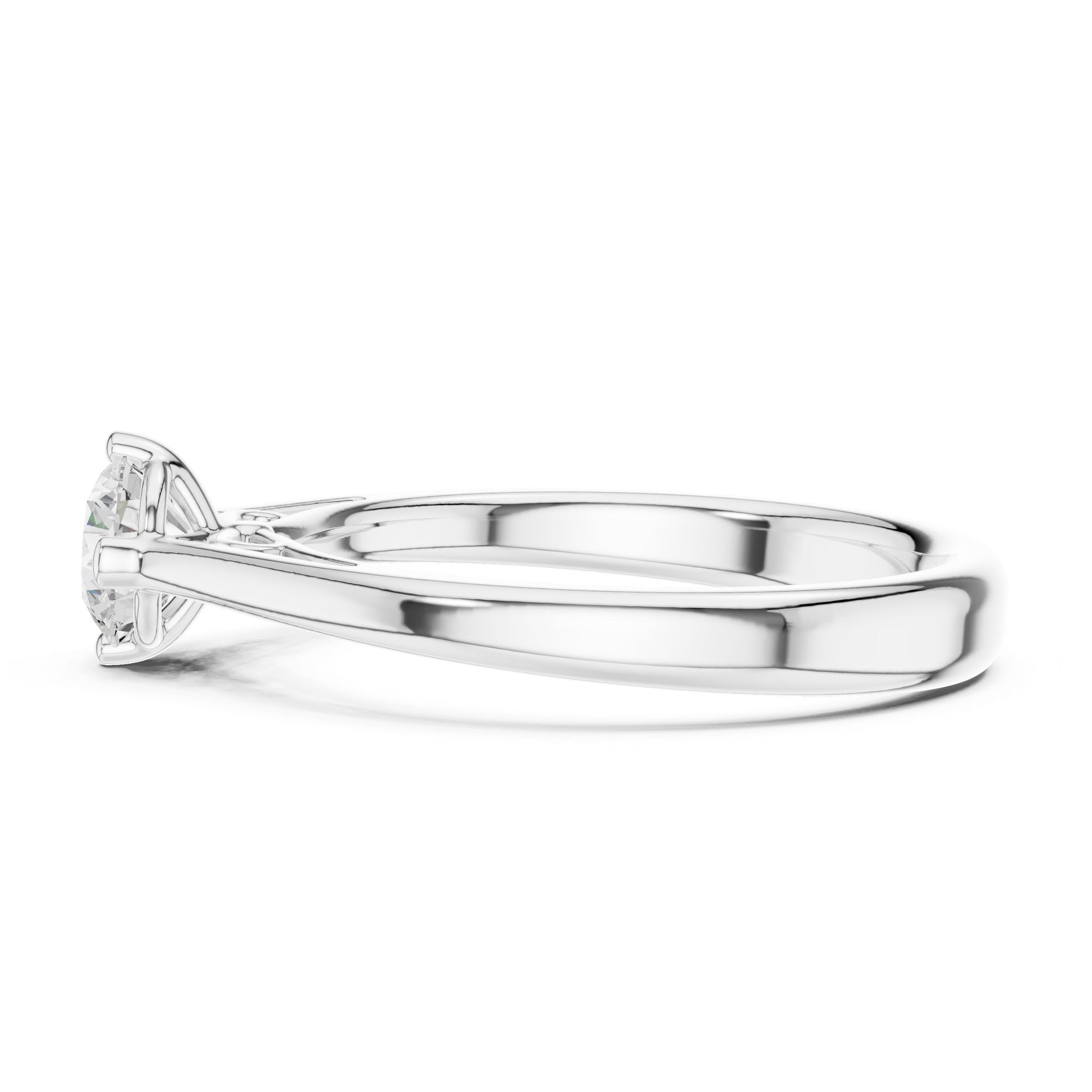 Round Lab Grown Diamond Solitaire Engagement Ring