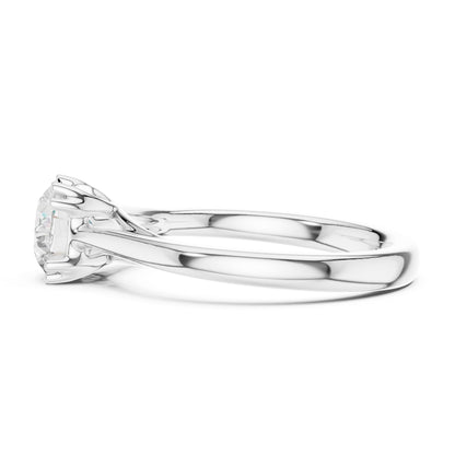 Round Lab Grown Diamond Solitaire Engagement Ring