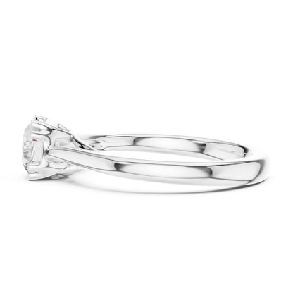 Round Lab Grown Diamond Solitaire Engagement Ring